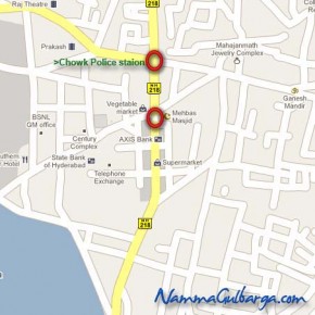 Super Market Area Gulbarga Gulbarga Map