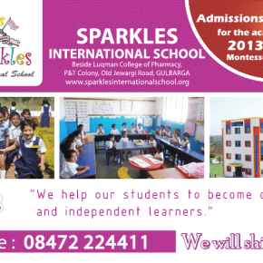 Admissions are open for Sparkles International School(CBSE) Gulbarga