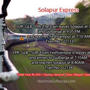 Solapur Express Tri-weekly train to be daily train from today